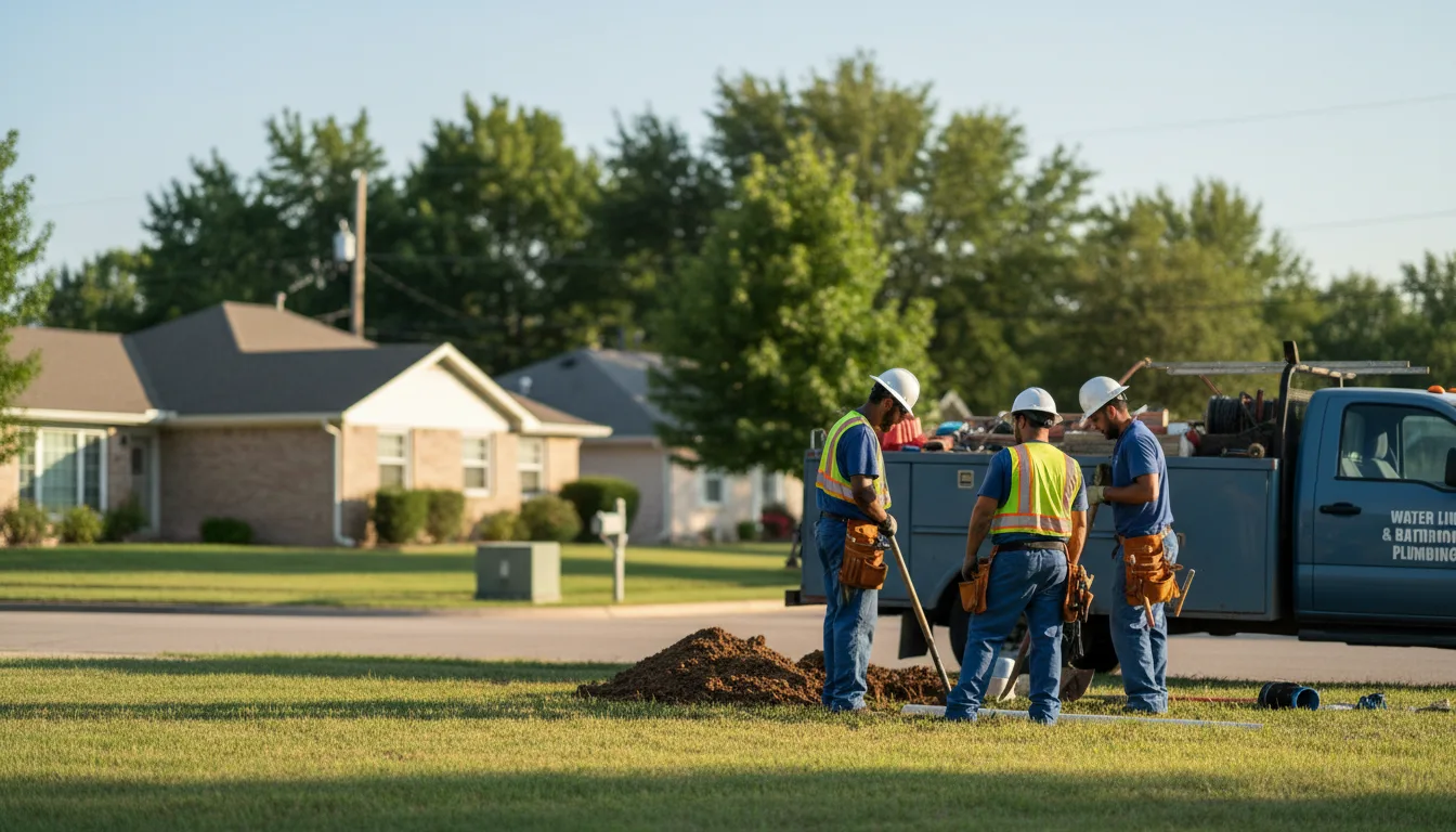 Residential water line and bathroom plumbing service in Riga, MI